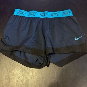 Nike Women's Athletic Shorts in Black and Teal